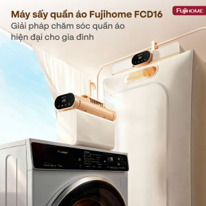 Máy sấy quần áo gấp gọn Fujihome FCD16 nhập khẩu chính hãng khử trùng UV tủ sấy quần áo mini gia đình sấy nhanh hẹn giờ bảo vệ sợi vải