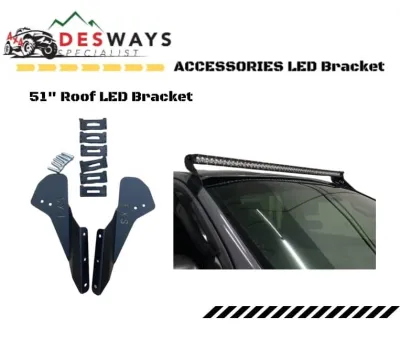 UNIVERSAL 4 X 4 LED LIGHT BAR ROOF MOUNT BRACKET FOR RANGER / HILUX / VIGO / TRITON / EVEREST / NAVARA / DMAX
