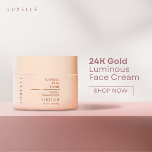 Luxelle 24K Gold Luminous Face Cream 50g | Anti-Aging Peptides Hyaluronic Acid Firming
