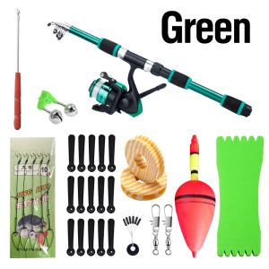 Telescopic Fishing Rod Set with Fishing Accessories 1.8m Casting Fishing Rod and 5.5:1 Baitcasting Fishing Reel Fishing Kit Fishing Combo