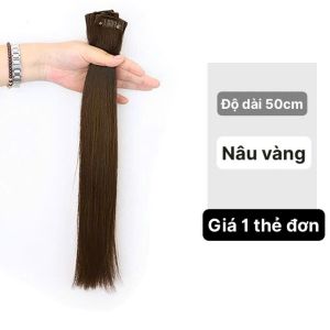 Tóc Giả Nối Dài Tóc Mảnh THẺ ĐƠN Dài Thẳng Mảnh Nhỏ QiQiShop