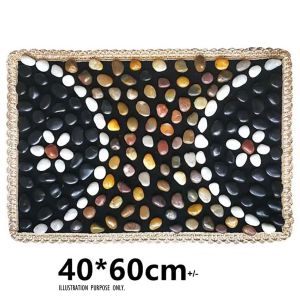 🇸🇬 � Natural Healthy🌟Massage Blanket Pebble Massage Pad Foot Pebble Foot Acupoint Massage Stone Pad