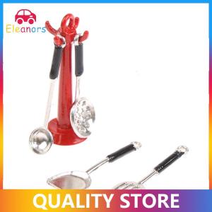 [Eleanor] 1:12 Dollhouse Kitchen Utensil Vertical Hanging Spoon Spatula Spoon Colander Set