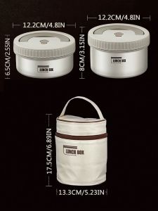 3Pc/1Pc 304 Stainless Steel Insulated with Cover Thermal Lunch Leak-Proof Portable Bento for Office Workers & Students2026