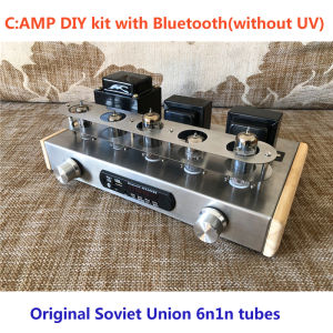 Desktop Power Amplifier Bluetooth Vacuum Tube 6N2 or 6H2N 6n1n 6Z4 Home HiFi Audio Amplificador Finished Non-Product DIY Kit