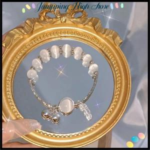 【Jumpping】 สร้อยข้อมือโอปอลเทียมแฟชั่นสำหรับสุภาพสตรีสร้อยข้อมือลูกปัดน่ารักงดงามสร้อยข้อมือคริสตัลธรรมชาติสำหรับสาวๆของขวัญปาร์ตี้เครื่องประดับเครื่องประดับสวยงามเครื่องประดับ