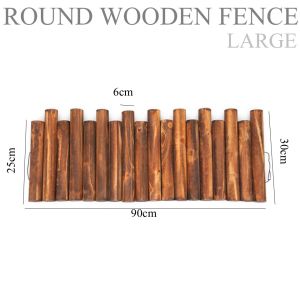SG Local Seller] Anti-Corrosion Wooden Garden Edging Fence 90cm | Flexible Solid Wood Log Lawn Border Flower Bed Barrier Garden Path Divider & Balcony Plant Pot Decorative Fence | Weatherproof Treated Wood (Ready Stock)