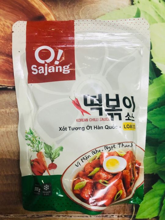 sốt tương ớt số 3 nấu bánh gạo tokbokki gói 500g