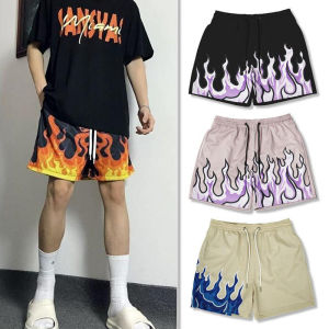 Z1BEE【S-3XL】Mens Sports Mesh Breathable Quick Dry Printed Basketball Running Shorts Trendy Street Hip Hop Style Loose Fit