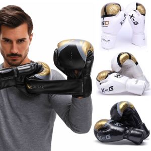 WAYCAI PU Leather Boxing Golves Adjustable Breathable Kick Boxing Gloves  Thick Training Equipment