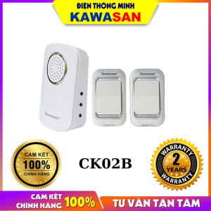 CHUÔNG CỬA KHÔNG DÂY / Chuông báo khách không dây CK02B (2 NÚT 1 CHUÔNG)