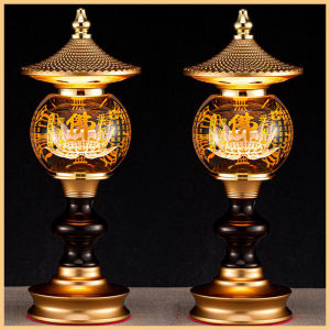 Phật tự tâm kinh thất thải hoa sen đèn tài thần đèn phật đăng phật đăng trường minh đăng Quan Âm Bồ Tát đèn hoa sen đèn phật