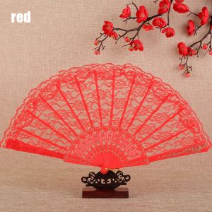 Chinese Style Luxury Lace Folding Fan Double Layer Fans for Wedding Bride Cosplay Party Decor Gift