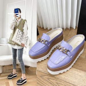 MANXIXI Fashion Women Beautiful Wedge Slippers 2.75 Inches High Heels Mules Sandals (Size 35-42)