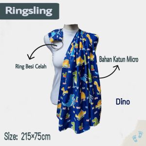gendongan bayi ringsling samping panjang karakter animal
