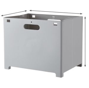 Foldable Basket With Handles -Foldable Plastic Laundry Hamper Wall Mount - Portable Dirty Clothes Baskets Square - Space Saving Bathroom Storage Organizer Bin