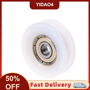 【YIDAO4】 New 6*30*10mm U rãnh kim loại lá chắn Nylon ròng rọc bánh xe lăn bóng vòng bi