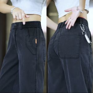 Mens fall and winter casual draped straight pants loose straight wideleg pants fall casual pants