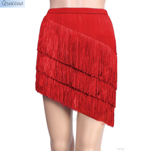 Women Tassels Mini Ballroom Latin Tango Salsa Samba Chacha Stage Dance Dress