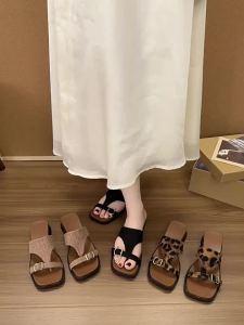 [Free Shipping] Thick-Soled Wedge-Toe Slippers For Women Summer Outdoor Wear 2026 New Style Comfortable To Wear With Dresses Sandals And Flip-Flops