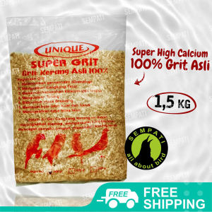 SEMPATI Grit Cangkang Kerang Laut  Unique 15 Kg Pakan Asinan  Extra Fooding Burung Kenari Branjangan Finch Lovebird GRITGKM1KG