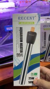aquarium ikan hias heater RECENT 150 watt stainless steel ori