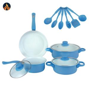 12-Piece Non-Stick Cookware Set Cooking Pot with Lid Cooking Pot Set for All Hob [Jocestyle Store]