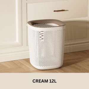 Ready Stock 12L/18L Simple Aesthetic Muji Japanese Style Anti Odor Dustbin Kitchen Large Dustbin Room Office Toilet Trash Bin Trash Can Rubbish Garbage Cantik Tong Sampah Plastik PP Besar Dapur Moden Bilik Tidur Bilik Mandi Tandas Pejabat Buang Sampah