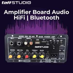 PROMO TaffSTUDIO D30 Amplifier Mini Full Bass Bluetooth USB Subwoofer DC 12V / ampli power 5000 watt