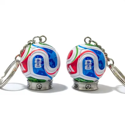 2pcs 2026 World Cup Keychain Mini bóng đá túi dây chuyền vòng chìa khóa đồ chơi lưu niệm quà tặng
