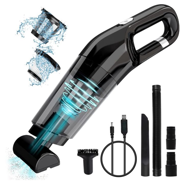 Hand Held Vacuum Cleaner Cordless Portable Handheld Vacuum Rechargeable Small Car Vacuum ABS ...