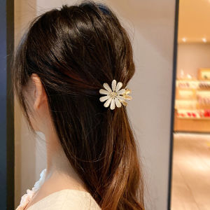Pearl Daisy Hair Clip Cute Metal Flower Hairpin Hair Accessories