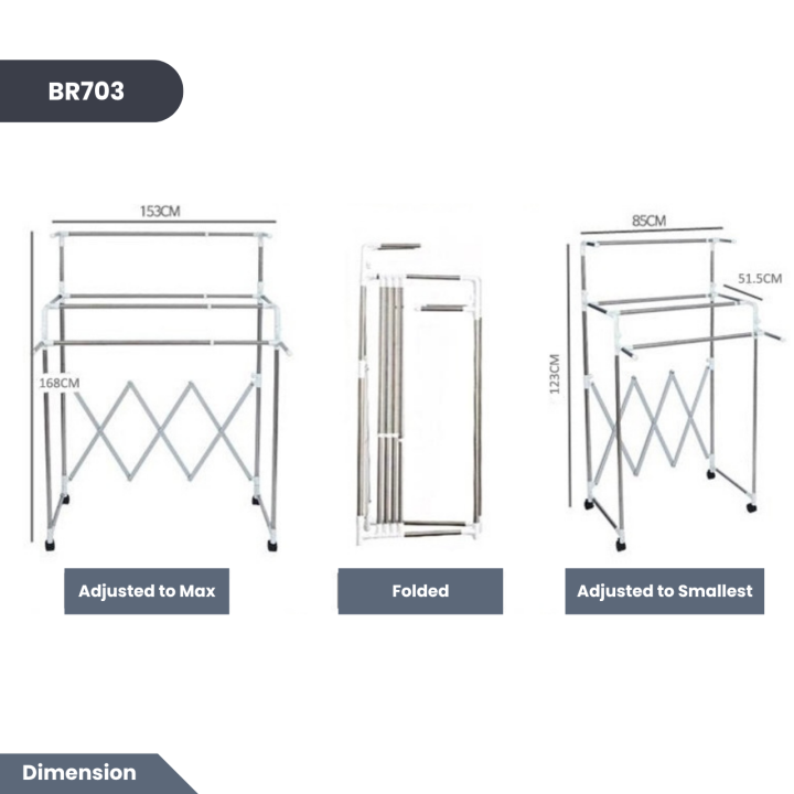 Korean Clothes Rack Br703 BR702 drying rack foldable laundry