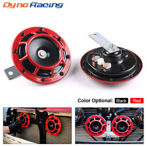 2pcs 12V 115dB Hella Super Loud Compact Electric Blast Tone Air Horn Kit For Motorcycle Car Red