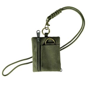 Neck Wallet Coin Purse Card Holder Zipper Pouch Oxford Fabric Key Organizer Travel Daily Use