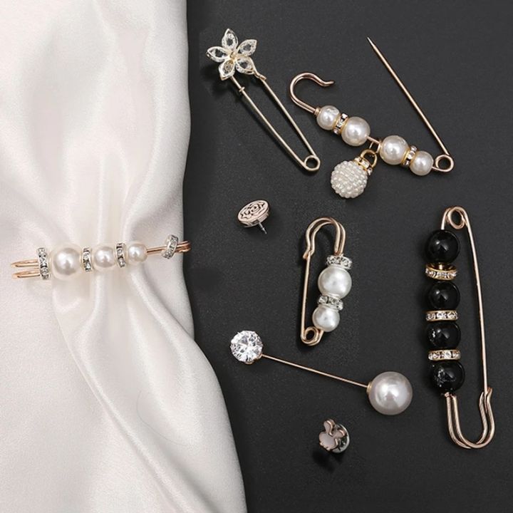 [Gnker] Brooch Set Big Beads Fashion Clothing Brooches for