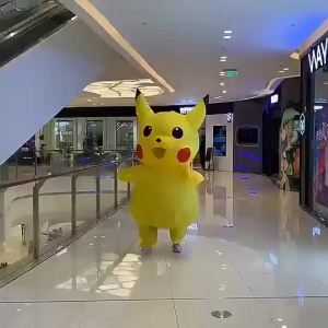 Waterproof Inflatable Pokemon Pikachu Costume Kids Suit Party Cosplay Funny Dress Outfit