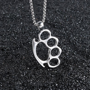 Corinna Knuckle Dusters Shaped Necklace Trendy Personalized Necklace Fashionable Necklace