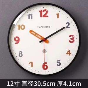 xpkQ Modern Living Room Wall Clock Simple Bedroom Home Wall Hanging Clocks Punch-free Silent Clock Watch Home Decoration 6B2Z9