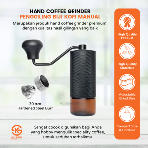 Grinder Kopi Simbah Conical Steel Termurah Burr Biji Mill Adjustable Espresso Penggiling Hand Coffee