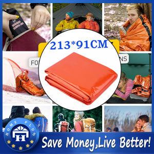 【Local delivery】 【213*91CM】Outdoor Emergency Waterproof Sleeping Bag Emergency First Aid Sleeping Bag PE Aluminum Film Tent For Outdoor Camping Hiking Emergency Sleeping Bag
