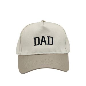 NOBLELUX 2pcs/set Two-Tone Mom Dad Baseball Cap Letter Embroidered Adjustable Parent Matching Hat Retro Baseball Hats For Man Women