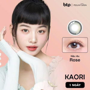 10 Lens Tặng 10 Lens có màu 1 ngày PEGAVISION Kaori Rose – nâu rêu dịu mắt chứa vitamin | PEGAVISION