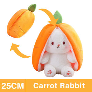 Strawberry Rabbit Plushie Rabbit Plush Toy Strawberry Bunny Plush Rabbit Pillow Patung Arnab Plushie Bunny