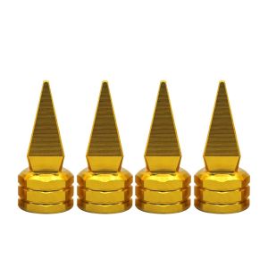 INNEED 4pcs Được cá nhân hóa Van nhọn sắc dùng để độ xe Phổ quát Hợp nhôm Nắp van vặn cải tiến Chất lượng cao 10 màu sắc Nắp van lốp ô tô