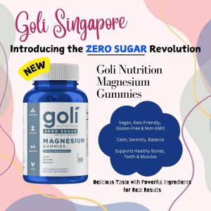 Goli Nutrition Zero Sugar Magnesium Gummies 60 Count | Support Muscle Function Relaxation & Heart Health Bones & Teeth