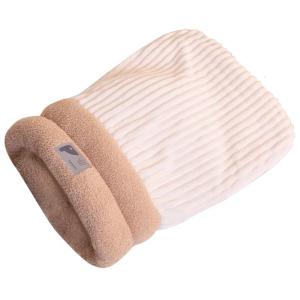 Cats Sleep Bag Thicken Lining Furry Fleece Warm Wrap for Pet Kittens Puppy Winter Blanket Pocket Nest