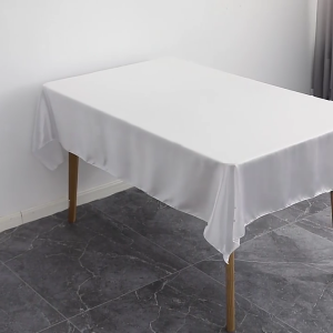 Elegant Rectangular Tablecloth Polyester Satins Table Cover Bright Smooth Table Cloth for Weddings and Dining Room