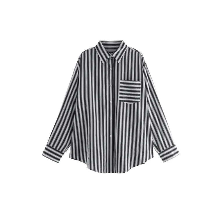 Casual Shirt Striped Long Sleeve Shirt H&m Relaxed Fit Linen