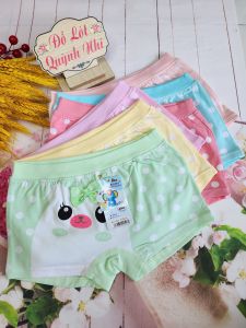 COMBO 5 Quần Lót Đùi Bé Gái (0546) Size :7 - 30Kg Cotton 100% Thấm Hút Tốt Mềm Mại Giãn Tốt Cực Xinh Xắn - Đồ Lót Quỳnh Nhi